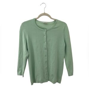 Talbots Mint Green Button-Up Cardigan